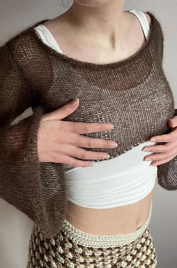 Cropped Knit Pullover