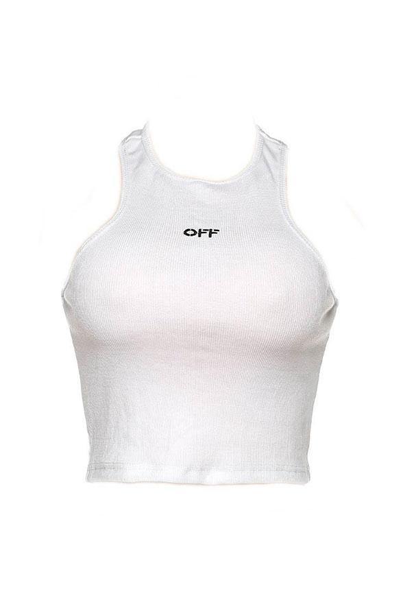'OFF' Cropped Tank Top - shopuntitled.co
