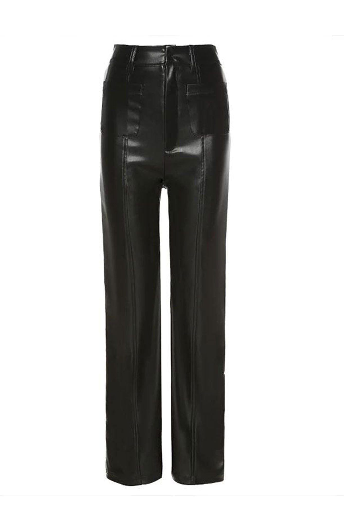 Black Leather Pants - shopuntitled.co