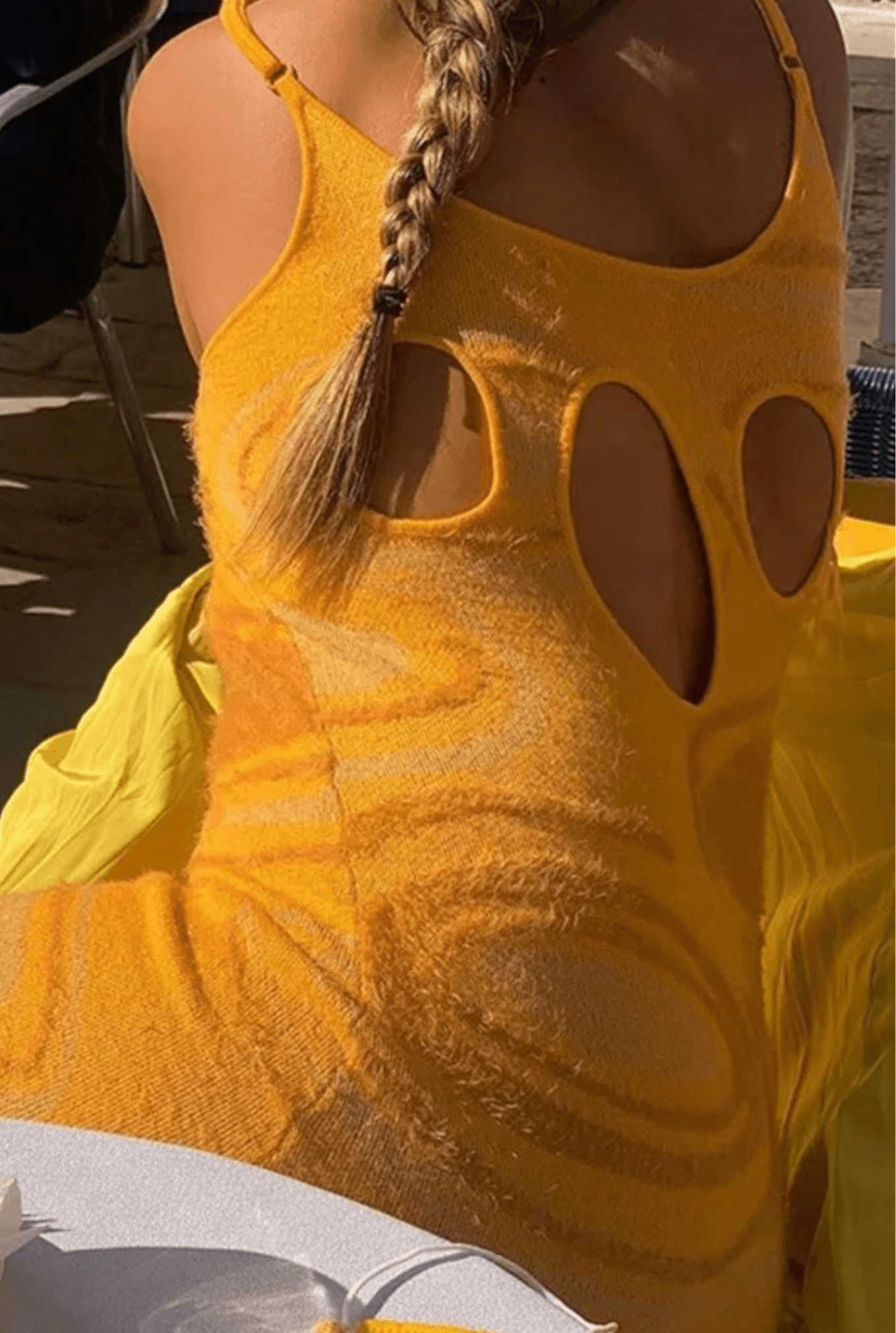 Yellow Knitted Midi Dress - shopuntitled.co