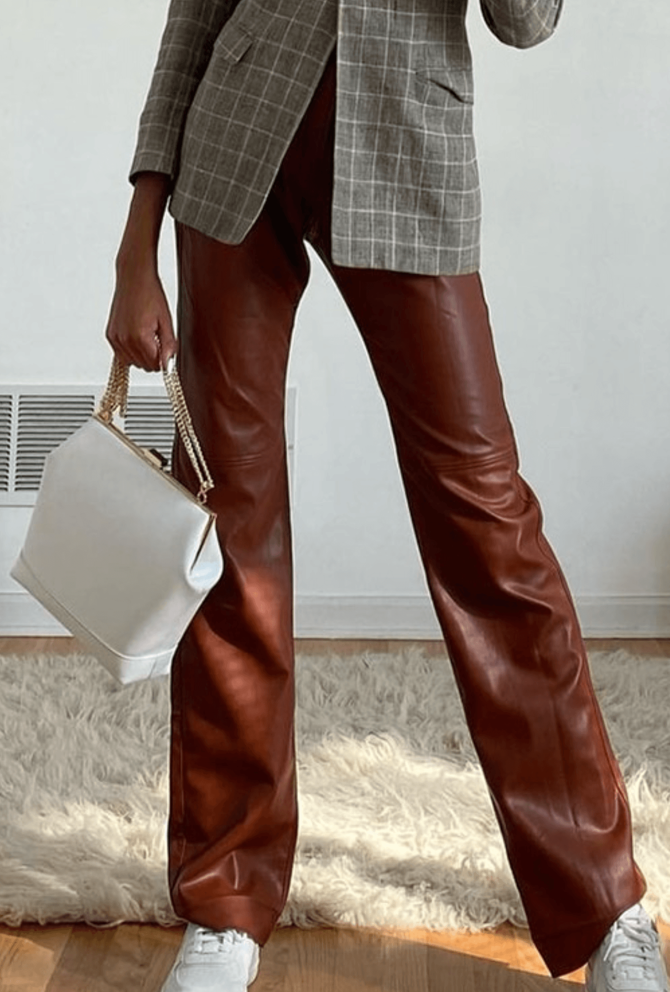 Brown Leather Pants - shopuntitled.co